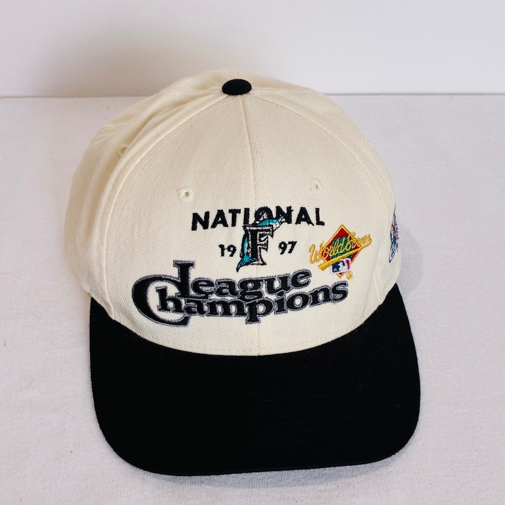 New Era Florida Marlins Hat Cream 1997 World Series Snapback Vintage Streetwear